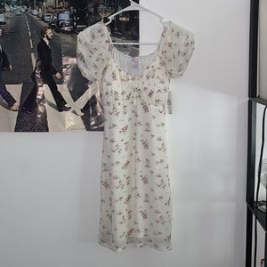 White , floral mini dress